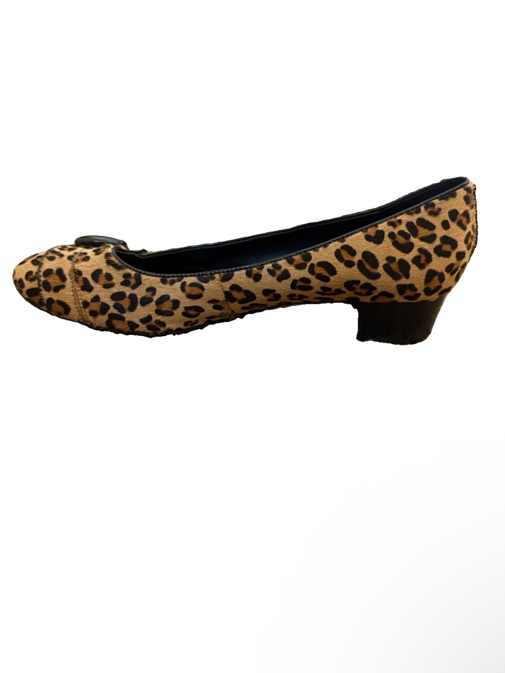 Franco Sarto Uri Leopard Print Block Heel Pumps/Flats - Picture 3 of 4